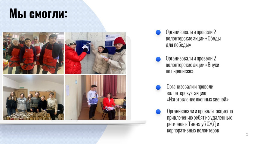Организация, проведение мероприятий и участие в волонтерской деятельности ОАО"РЖД"