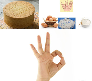 Самый простой бисквит из трех ингредиентов
