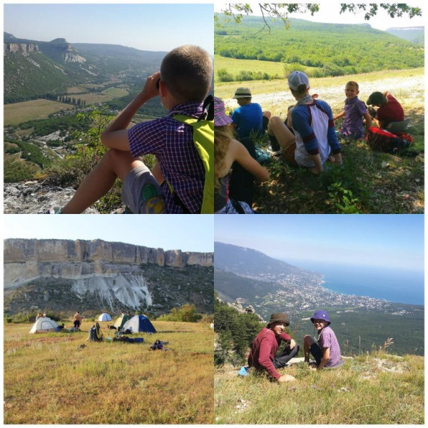 Пеший поход с родителями по горам Крыма